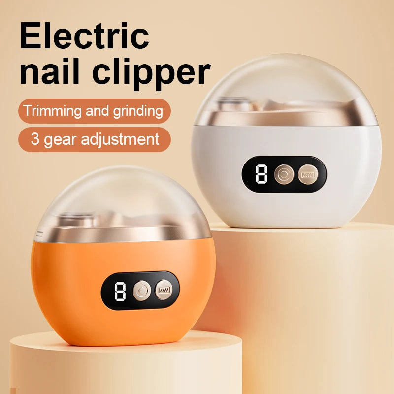 Coupe-Ongles Électrique 3-en-1 LED — 3 Vitesses, Collecteur Poussière — CLEVI Paris