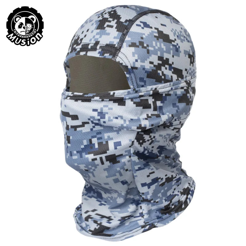 Cagoule Masque Facial Camouflage | Polyester Knit, Cyclisme, Ski, Chasse – CLEVI Paris
