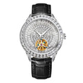 Montre Mécanique Femme & Homme HAEMMER 5037 – Cadran Diamants, Cuir & Automatique | Luxe