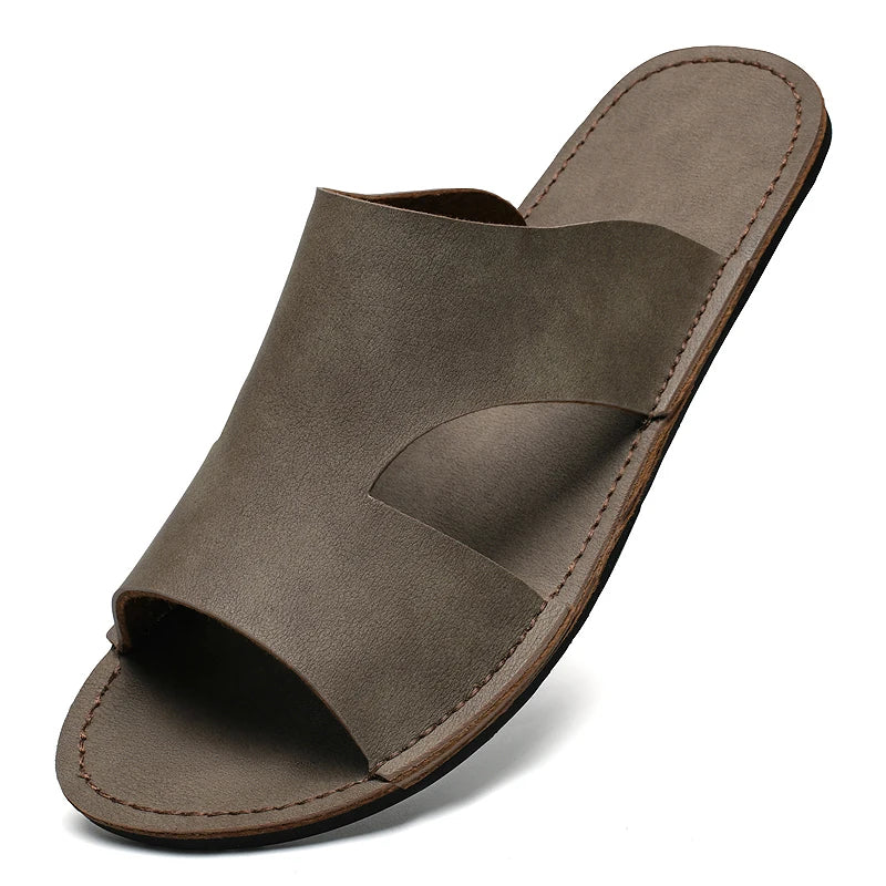 Sandales Homme Cuir de Vache Véritable Casual Antidérapantes – CLEVI Paris