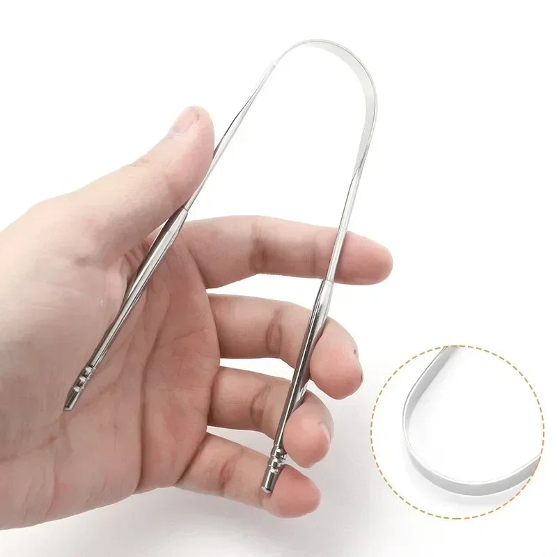 Gratte-Langue Inox Réutilisable — CLEVI Paris