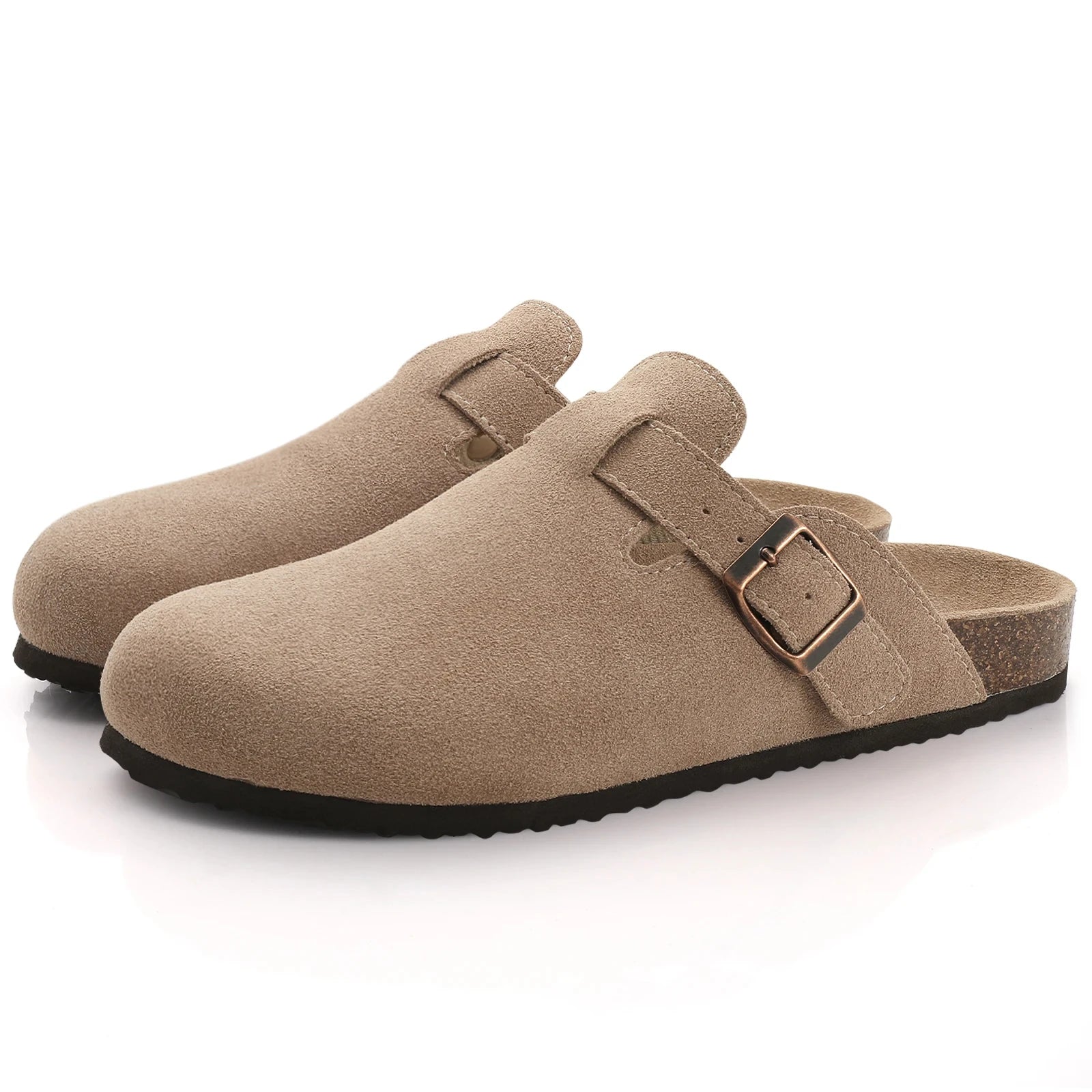 Mules Clogs Daim & Liège Style Britannique | Mixte EU 36-46 Multicolore