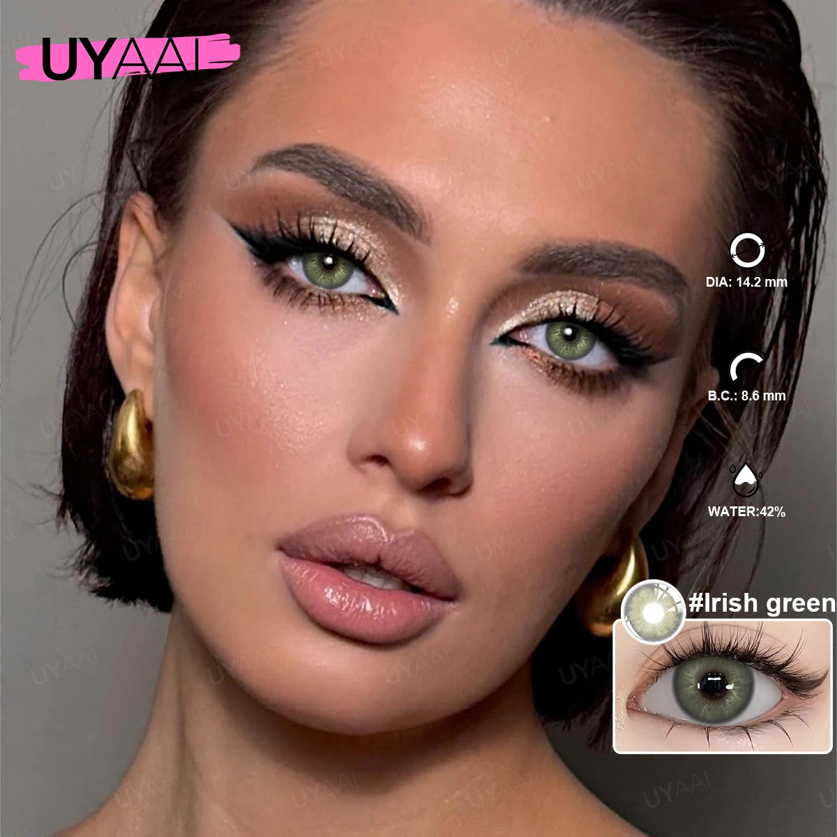 Lentilles de Contact Colorées UYAAI – 14 Teintes Naturelles, Sans Correction, Port Annuel