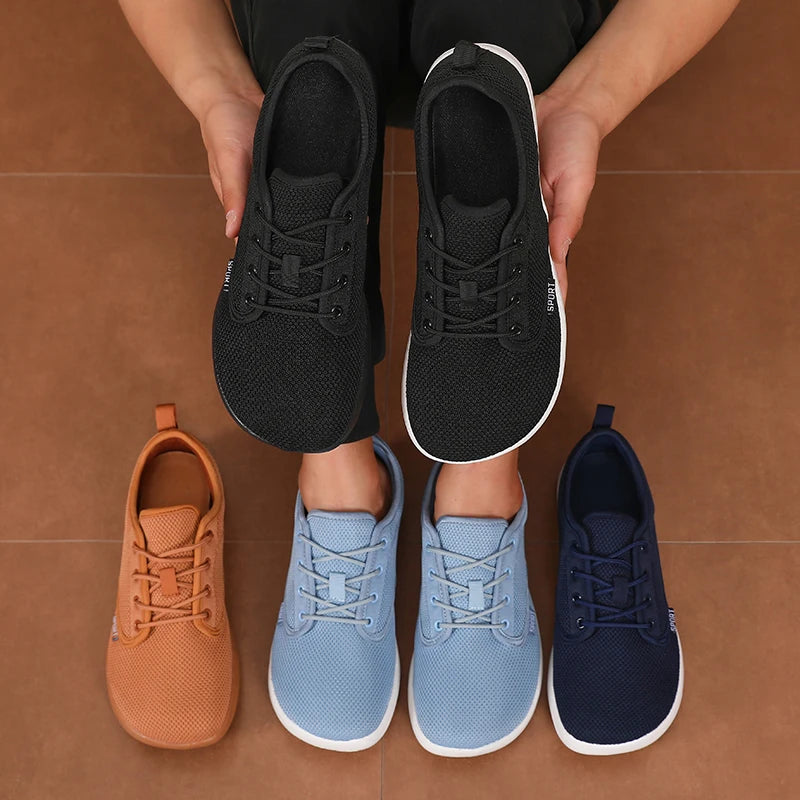 Sneakers Mesh Unisexe Respirantes Bout Large – CLEVI Paris