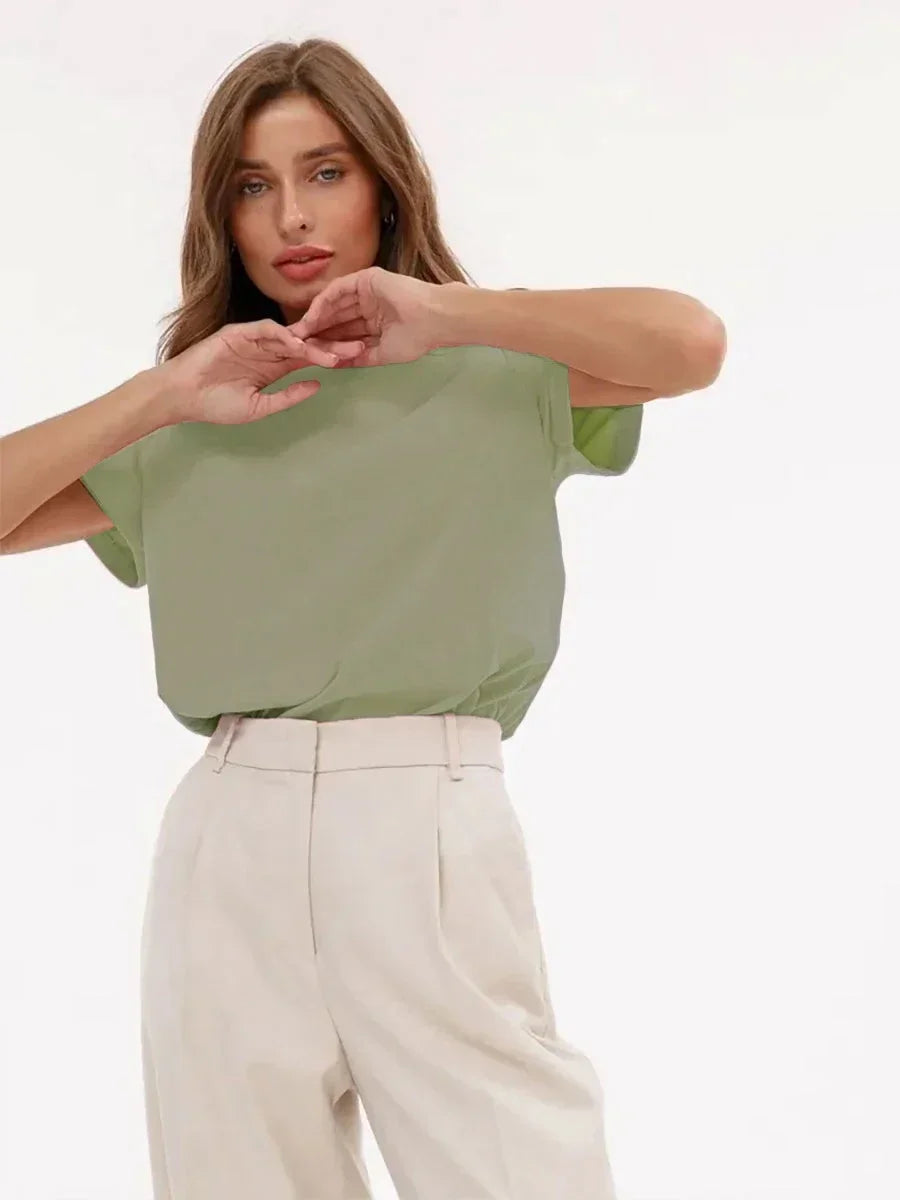 T-shirt Femme 100% Coton — Coupe Loose Manches Courtes | CLEVI Paris