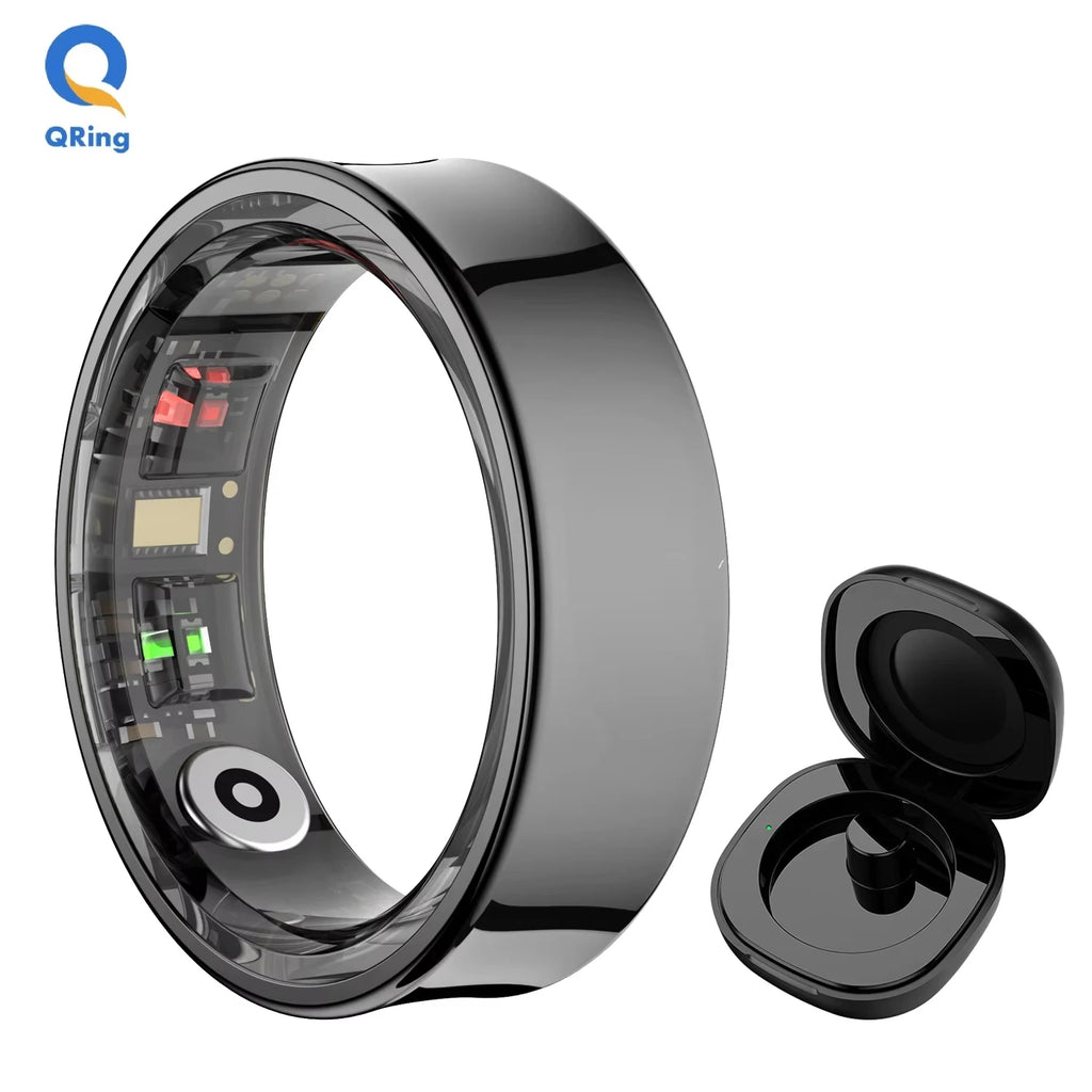 Bague Connectée R09 Smart Ring — Cardio, SpO2, Température, Sommeil, 5ATM, Boîtier de Charge | CLEVI Paris
