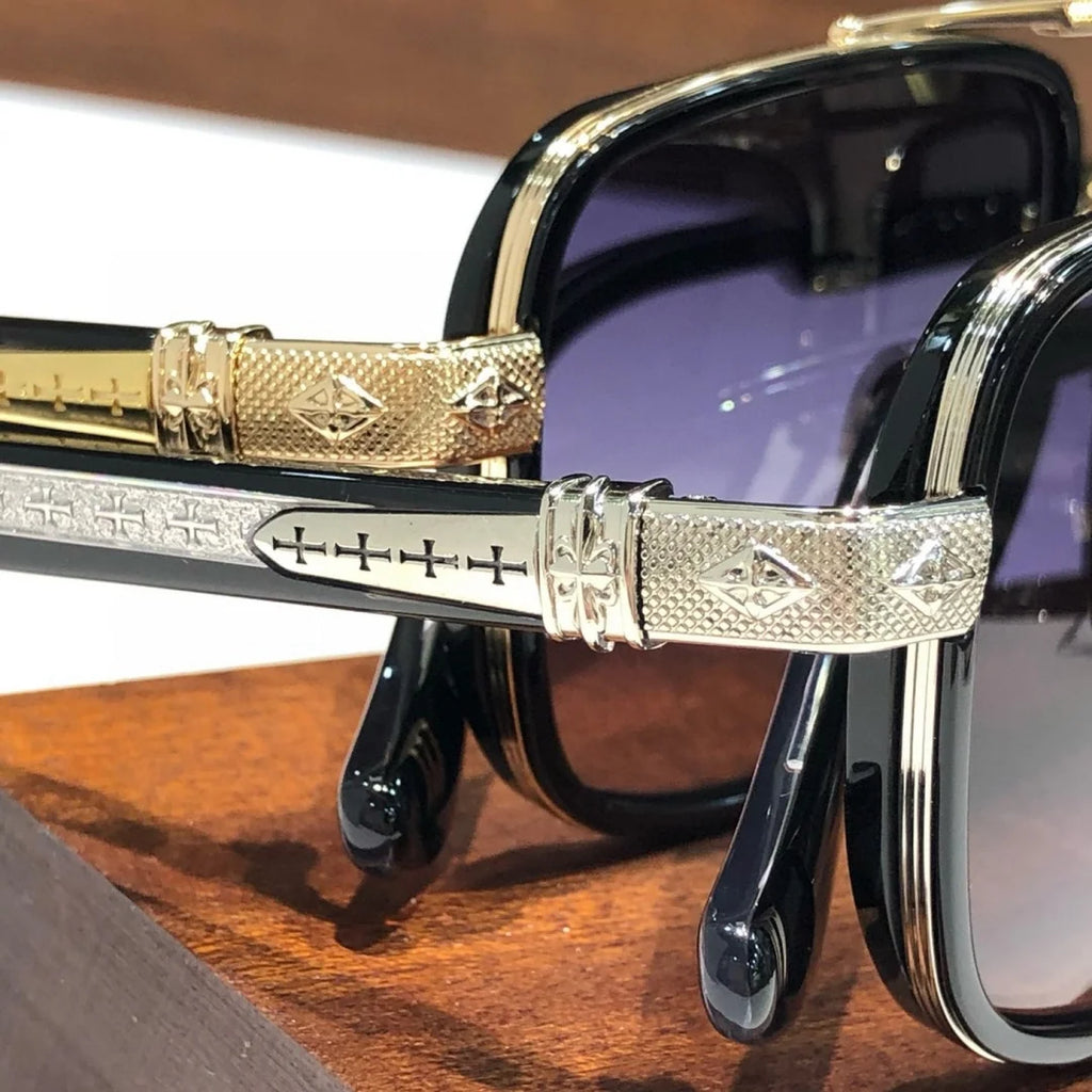 Lunettes de Soleil Pilot Premium Titane Verres CR-39 Dégradé Anti-Reflets UV400 Unisexe – CLEVI Paris