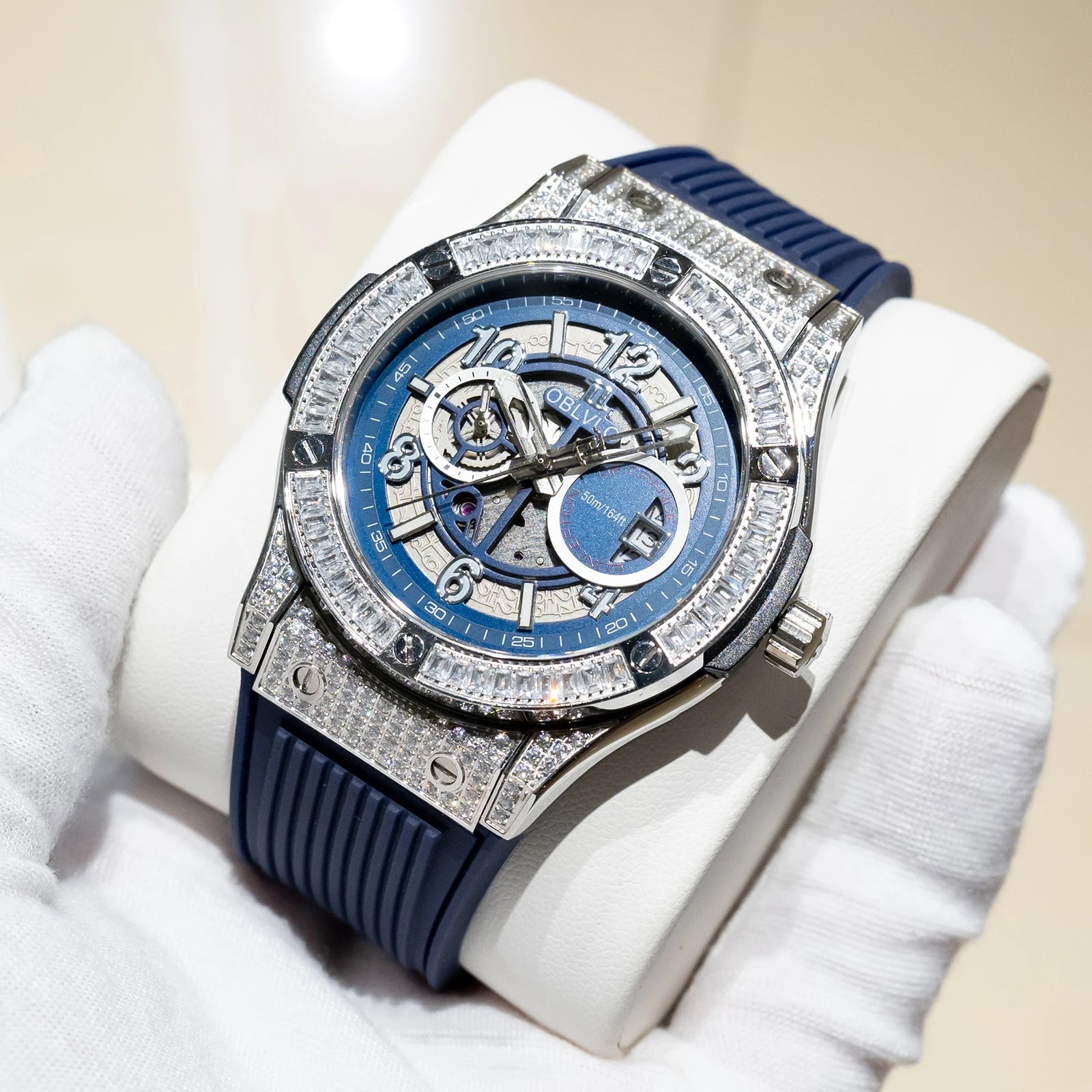 Montre Homme Mécanique Automatique Squelette Saphir 44mm – CLEVI Paris