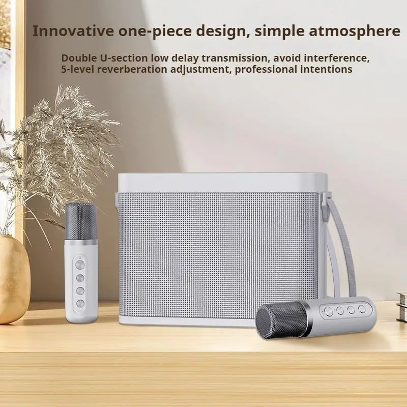 Enceinte Bluetooth Newmsnr 120W Karaoké 2 Micros Basses Profondes 5-6h Fête – CLEVI Paris