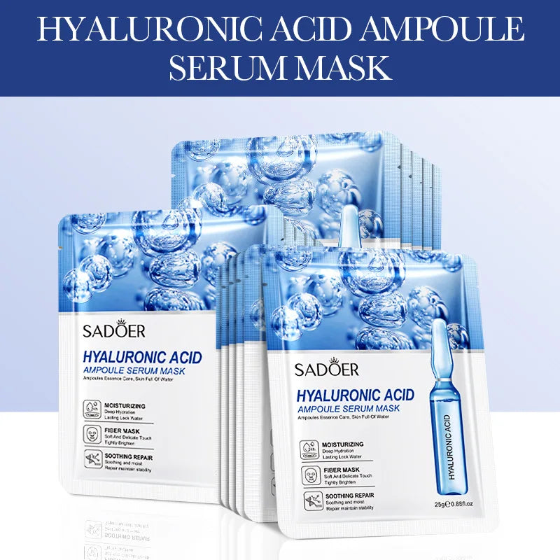 Masques Tissu Or 24K Vitamine C Acide Hyaluronique Hydratation & Fermeté – CLEVI Paris