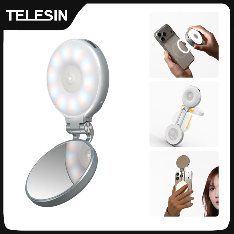 Lampe selfie RGB magnétique TELESIN – CLEVI Paris