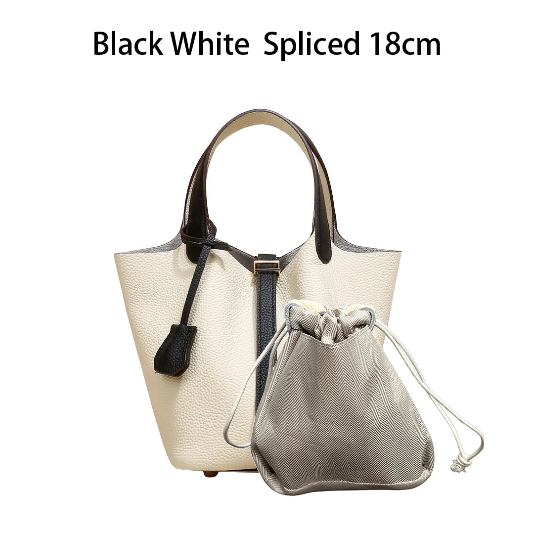 Sac Seau Femme Cuir Véritable Vache 2 Tailles 50+ Coloris Quincaillerie Argentée ou Dorée – CLEVI Paris