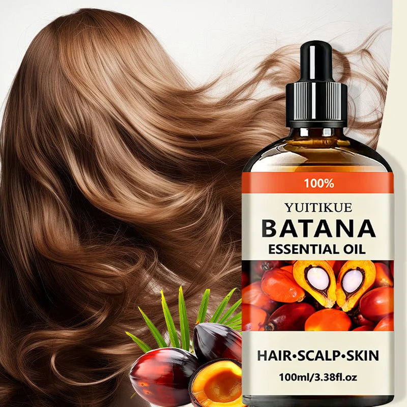 Huile Essentielle de Batana Pure 100% YUITIKUE – Croissance Capillaire, Soin Cuir Chevelu & Hydratation Peau 100ml