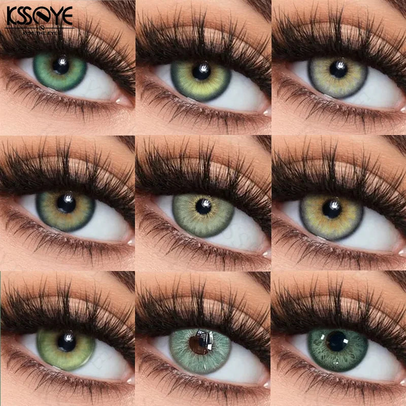 Lentilles de Contact Colorées KSSEYE – 9 Teintes, Avec ou Sans Correction, Port Annuel