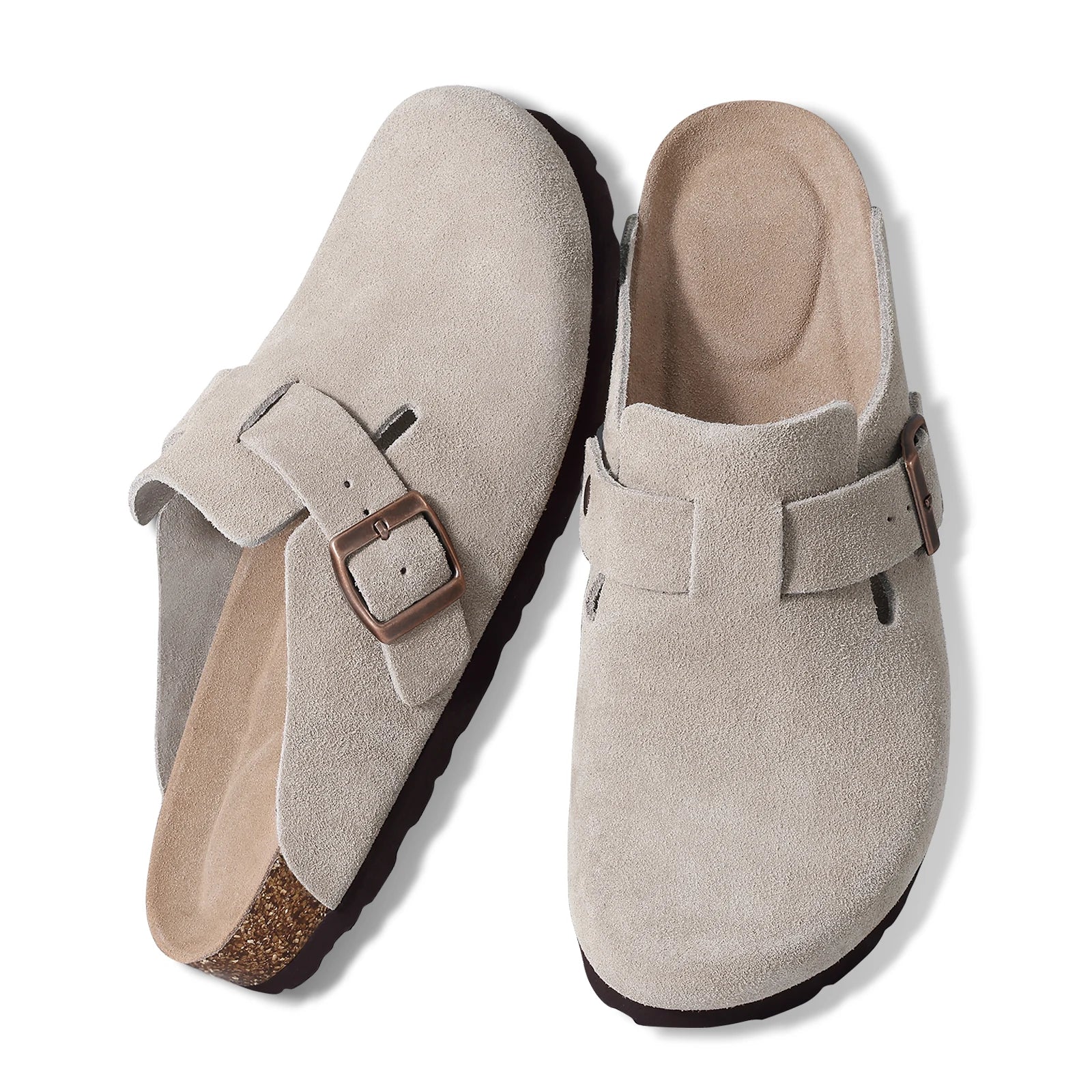 Mules Clogs Daim & Liège Style Britannique | Mixte EU 36-46 Multicolore