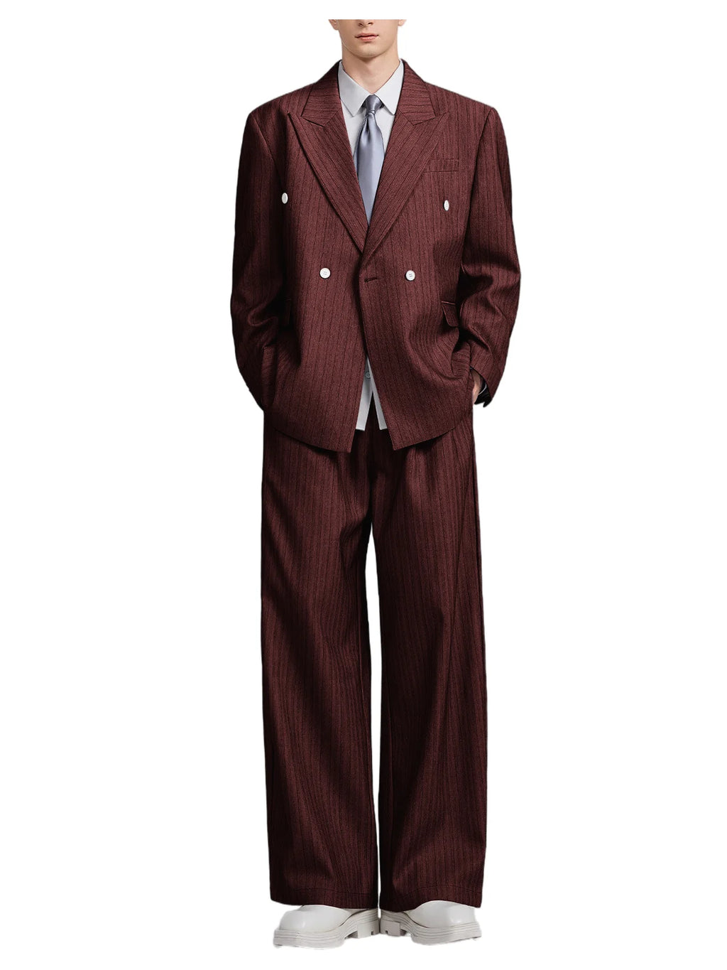 Costume 2 pièces à rayures pour homme – CLEVI Paris