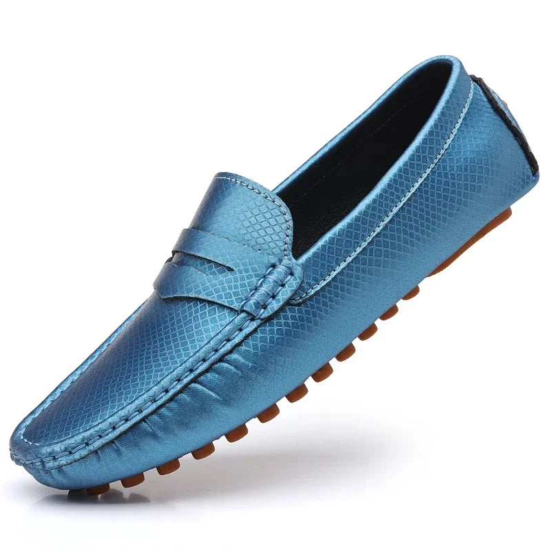 Mocassins Homme Cuir PU Slip-On Légers & Respirants | Noir, Bleu, Gris – CLEVI Paris