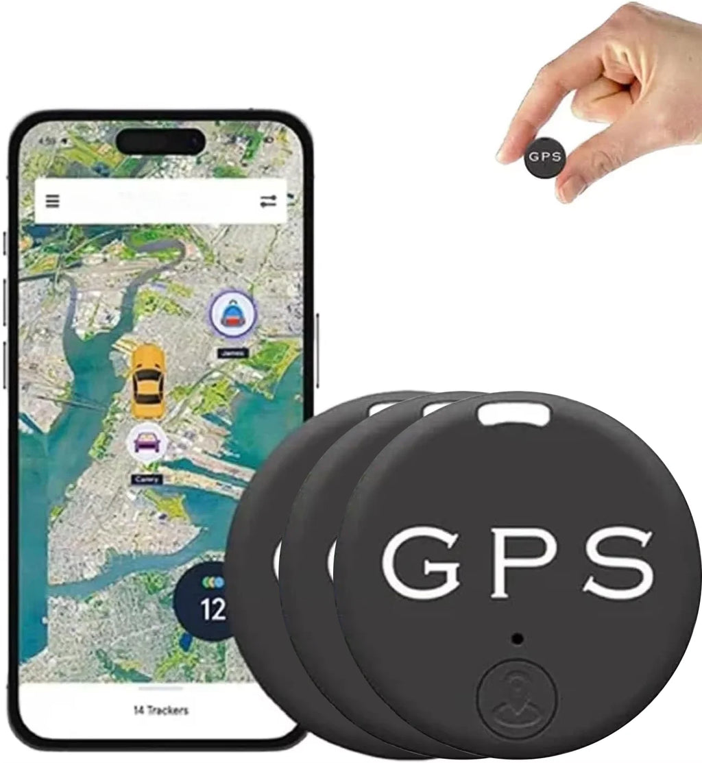 Mini Traceur GPS Anti-Perte LISIXLIUYI – Magnétique, Bluetooth, Autonomie 6 Mois, Taille Pièce de Monnaie, Lot de 1 à 4