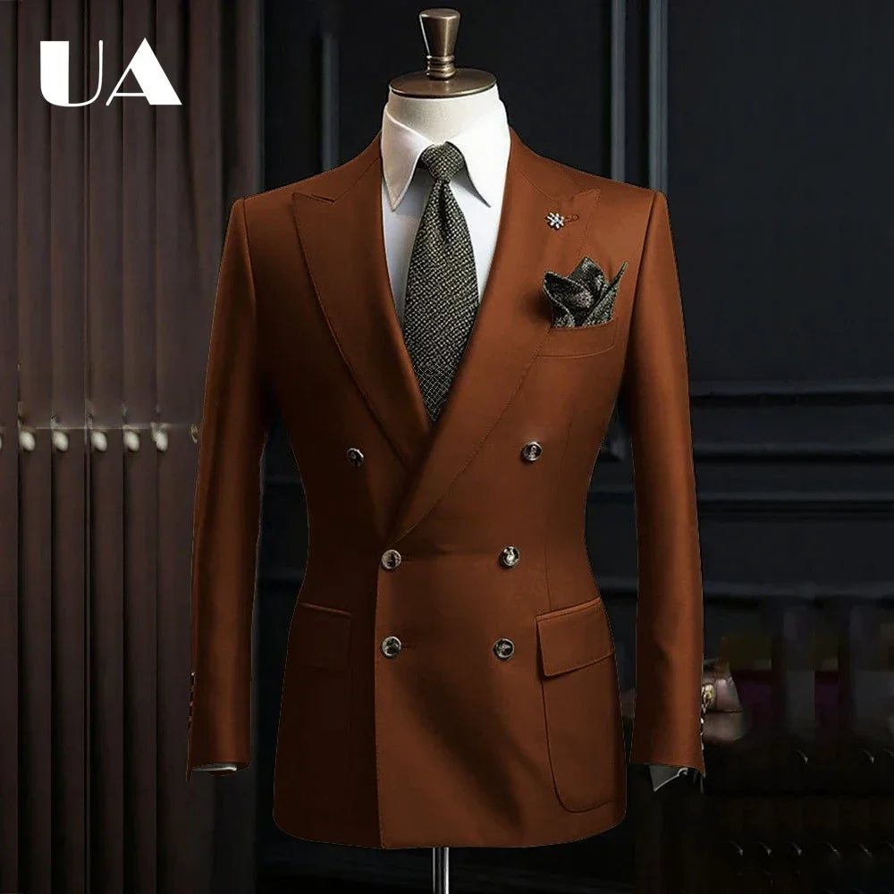 Veste Longue Croisée Homme Uni – CLEVI Paris