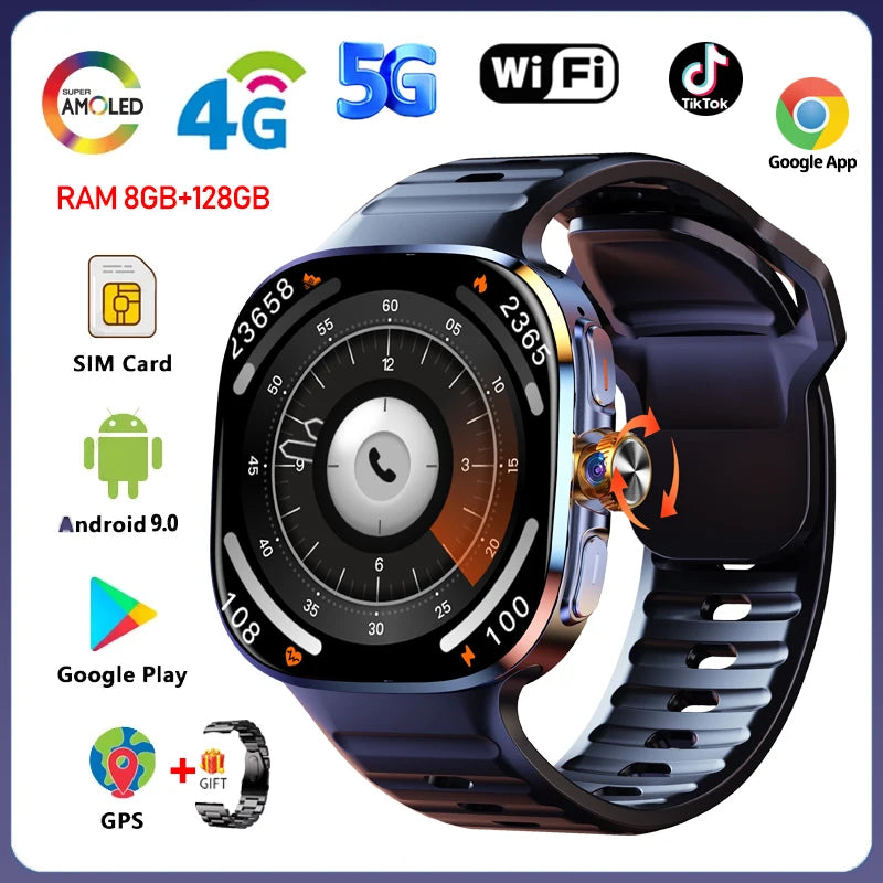 Montre Connectée 4G Android Caméra 13MP GPS Google Play – CLEVI Paris