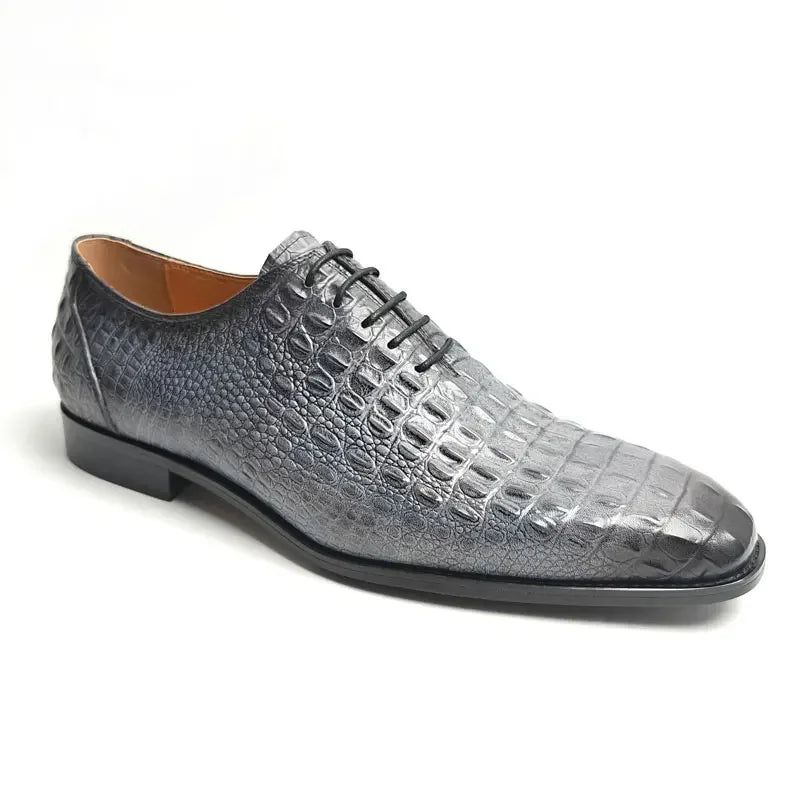Oxford Homme Cuir Croco – Mariage & Cérémonie Luxe