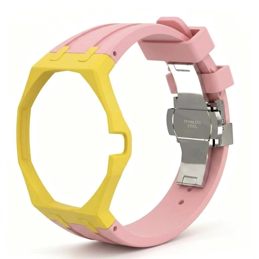 Kit Bracelet FKM + Boîtier Céramique Compatible Swatch x AP Royal Oak Boucle Déployante – CLEVI Paris
