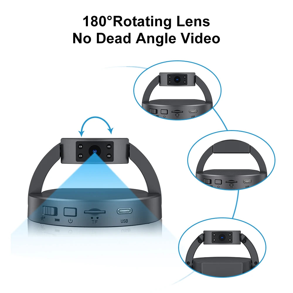 Mini Caméra Espion 1080p MD35 – Vision Nocturne IR, 9-10h Autonomie, Détection de Mouvement, Sans WiFi – CLEVI Paris