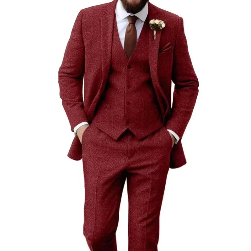 Costume homme 3 pièces à chevrons – CLEVI Paris
