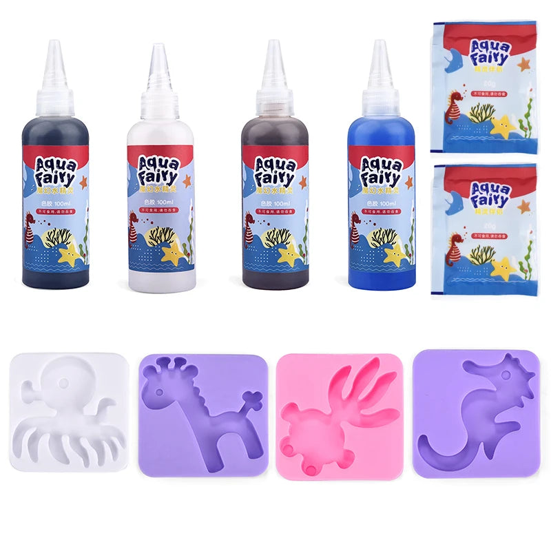 Kit Solution Magique Water Elves | DIY Créatif Enfants, Peinture & Stickers Aquatiques, 20 Assortiments – CLEVI Paris