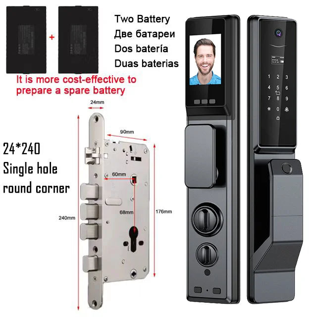 Serrure Connectée X6DL Extérieure IP66 Reconnaissance Faciale Caméra WiFi Tuya – CLEVI Paris