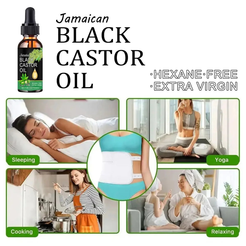 Huile de Ricin Noire Jamaïcaine Bio | Cheveux, Peau & Corps | Fortifiante & Hydratante 60ml – CLEVI Paris