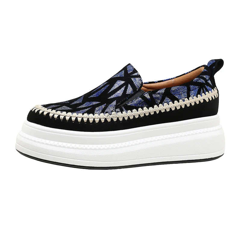 Mocassins Plateforme Femme Cuir Véritable – CLEVI Paris