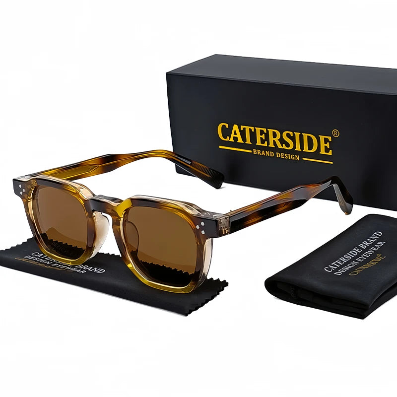 Lunettes de Soleil Caterside Style Punk Petit Cadre Carré UV400 Unisexe – CLEVI Paris
