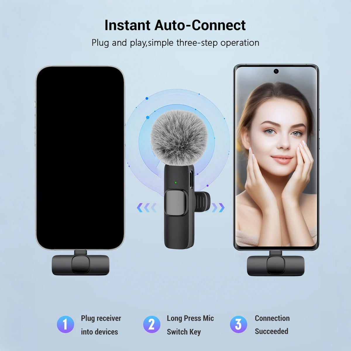 Micro-cravate sans fil USB-C HITOZON – CLEVI Paris