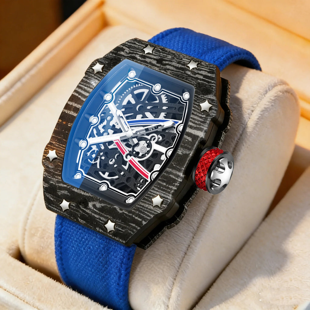 STARPERISH Montre Automatique Japonais Homme Tonneau Ultra-Fin Nylon Lumineux – CLEVI Paris