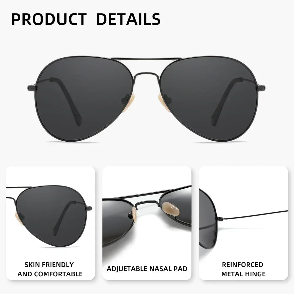 Lunettes de Soleil Aviateur Polarisées Unisexe RIVIERSUN – Monture Alliage Miroir UV400 – CLEVI Paris