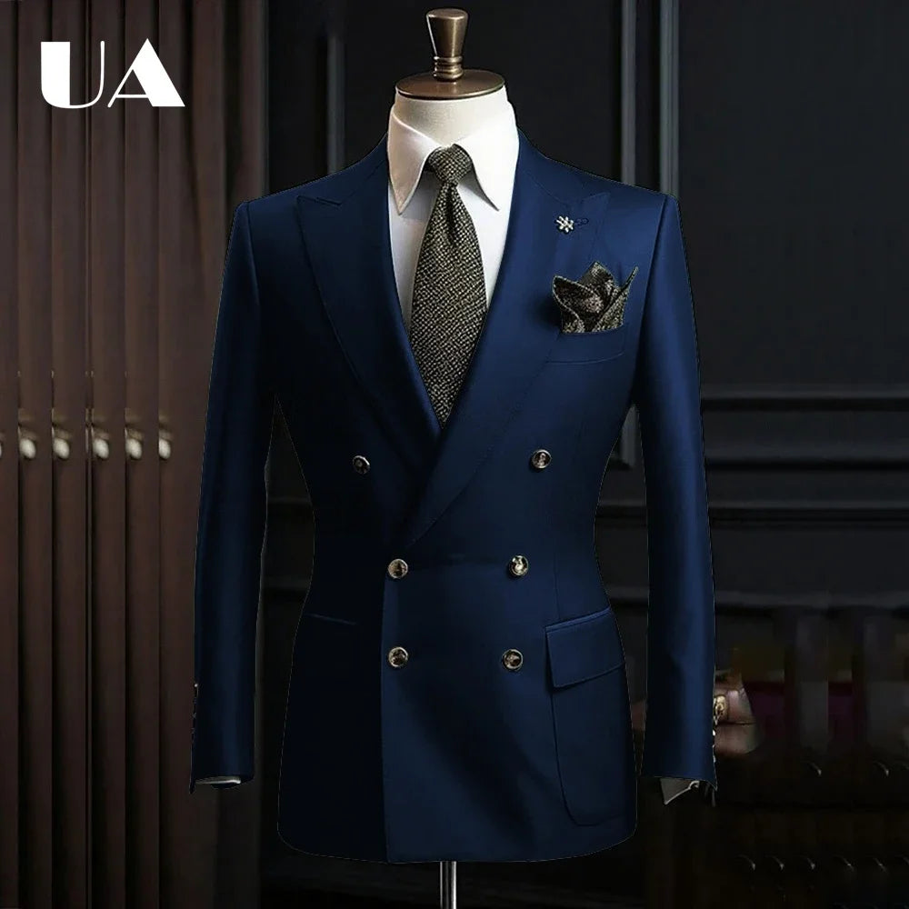Veste Longue Croisée Homme Uni – CLEVI Paris