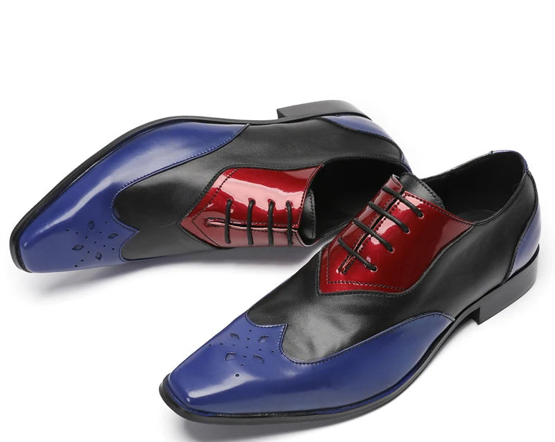 Chaussures Homme Cuir Graffiti Bout Métal Pointu Fashion – CLEVI Paris