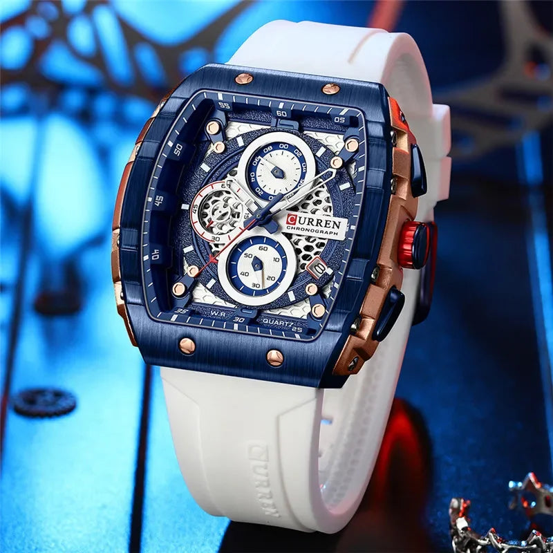Montre Chronographe Homme CURREN 8442 – Bracelet Silicone Sport