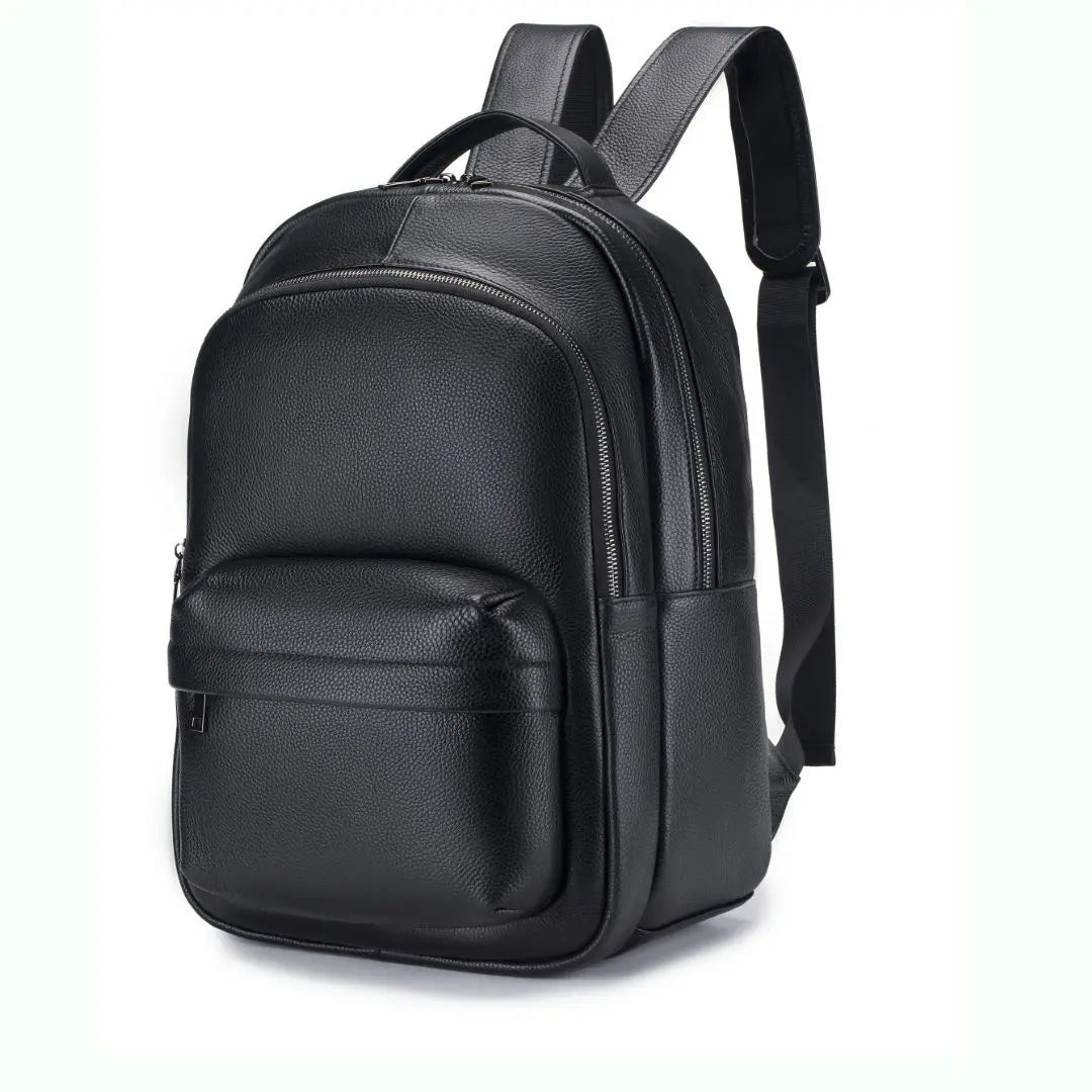 Sac à Dos Homme Cuir Vache Véritable Imperméable 41x28cm 20-35L – CLEVI Paris