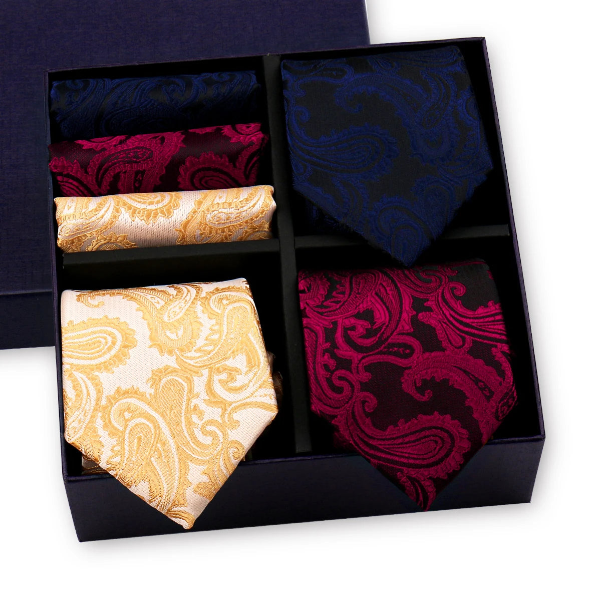 Coffret 3 cravates unisexes avec pochettes – CLEVI Paris