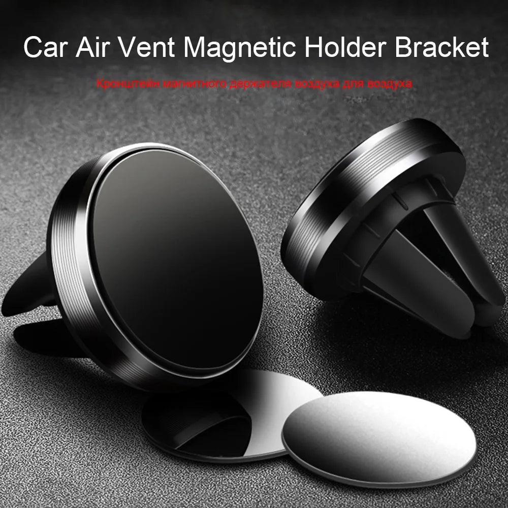 Support Téléphone Magnétique Voiture | Grille d’Aération, Alliage d’Aluminium, Universel – CLEVI Paris