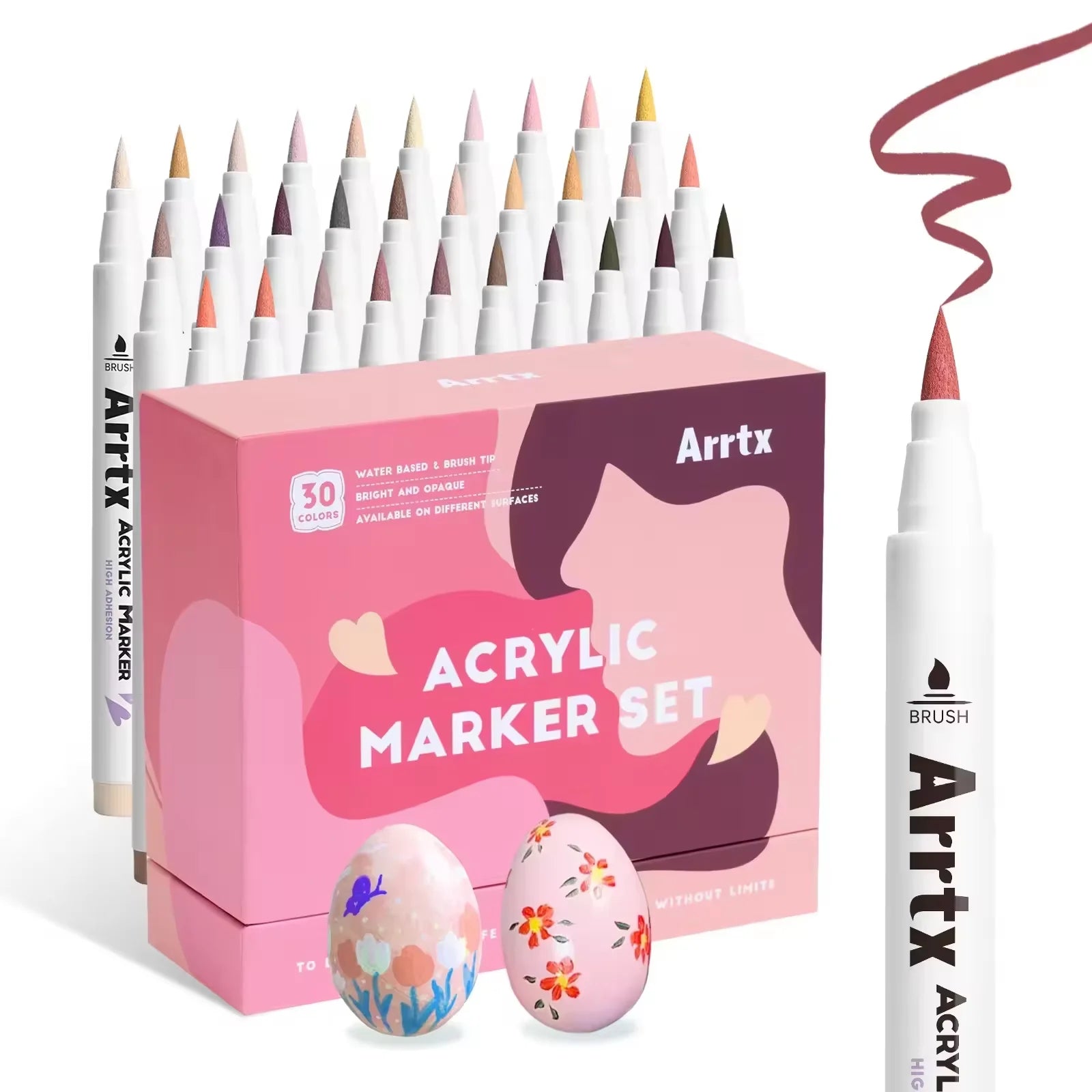 Marqueurs Acryliques Arrtx Pointe Pinceau – 30 à 90 Couleurs, Multi-Surfaces – CLEVI Paris