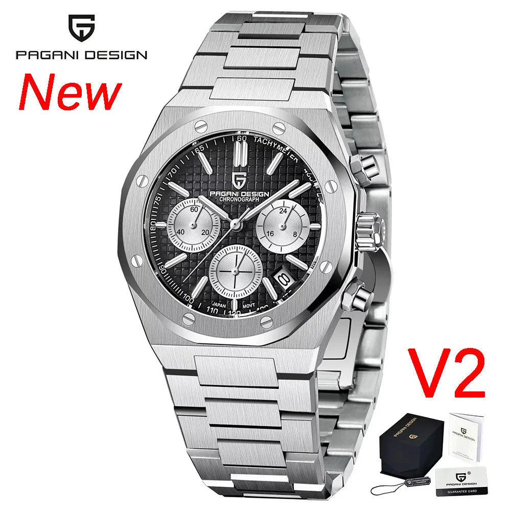 Montre Quartz Homme Pagani Design PD-1707 V2 VK63 Saphir Lumineux C3 Étanche 20 Bar Business 3 Coloris – CLEVI Paris