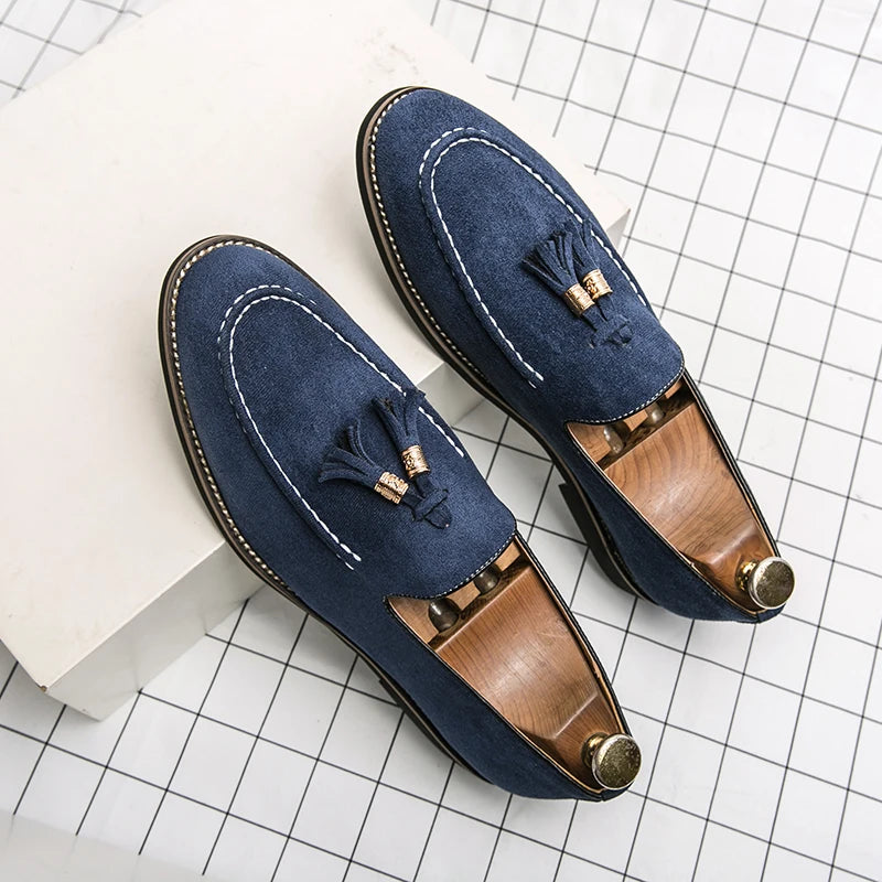 Mocassin Homme Daim Glands Slip-On | Semelle Massage 4 Coloris