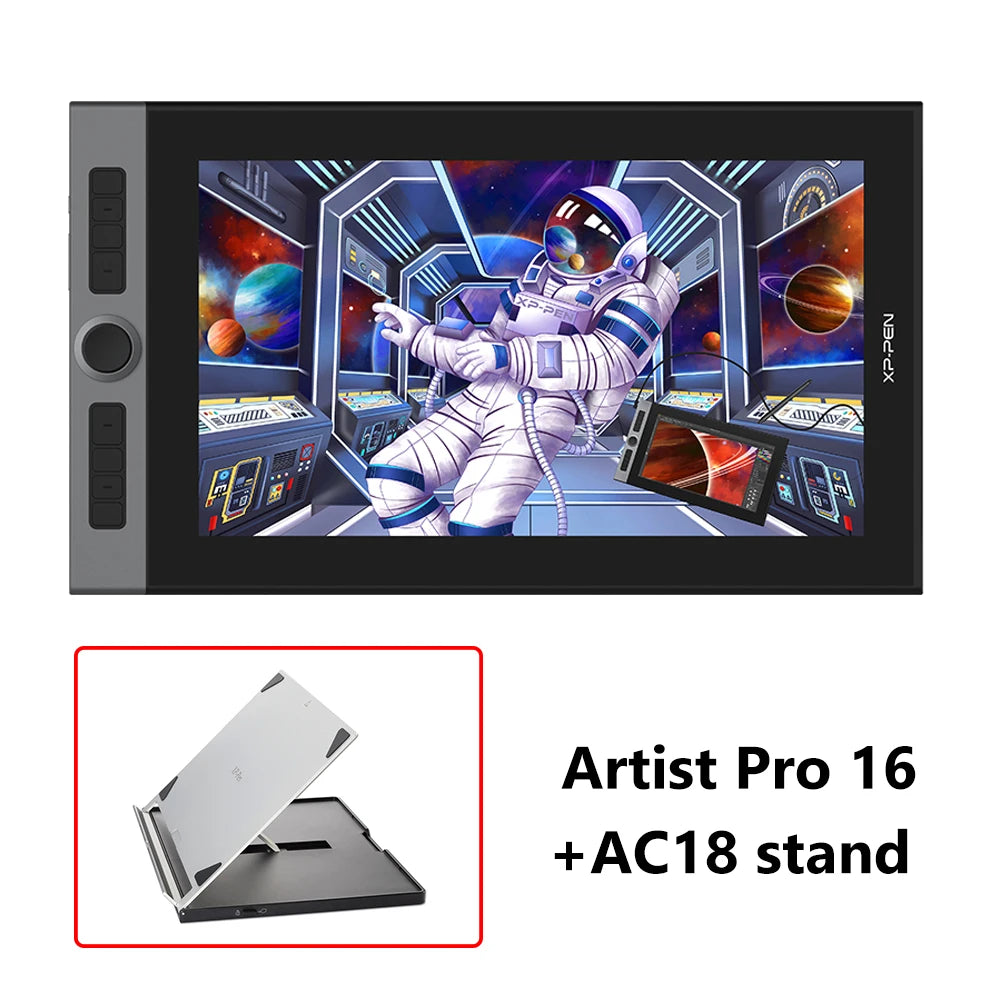XPPen Artist Pro 16 – Tablette Graphique Écran 15,6" 133% sRGB Stylet X3