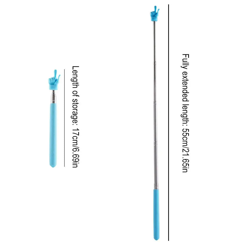 Baguette Télescopique Enseignant Acier Inoxydable | Design Main, 17–55 cm, École & Formation – CLEVI Paris