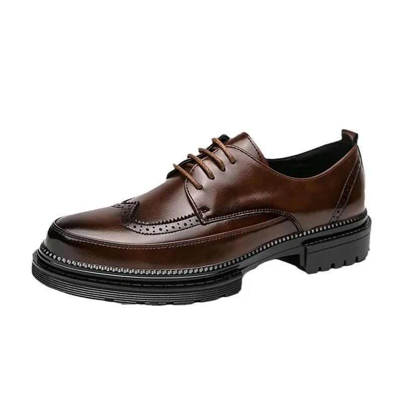 Derbies Homme Cuir Verni Style Britannique – CLEVI Paris