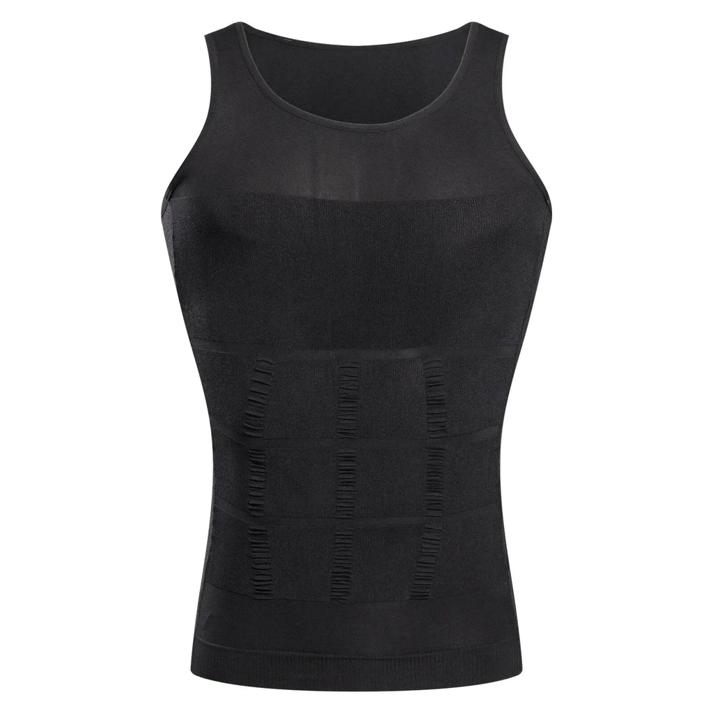 Débardeur Gainant Homme Sans Couture Compression Taille Ventre — CLEVI Paris