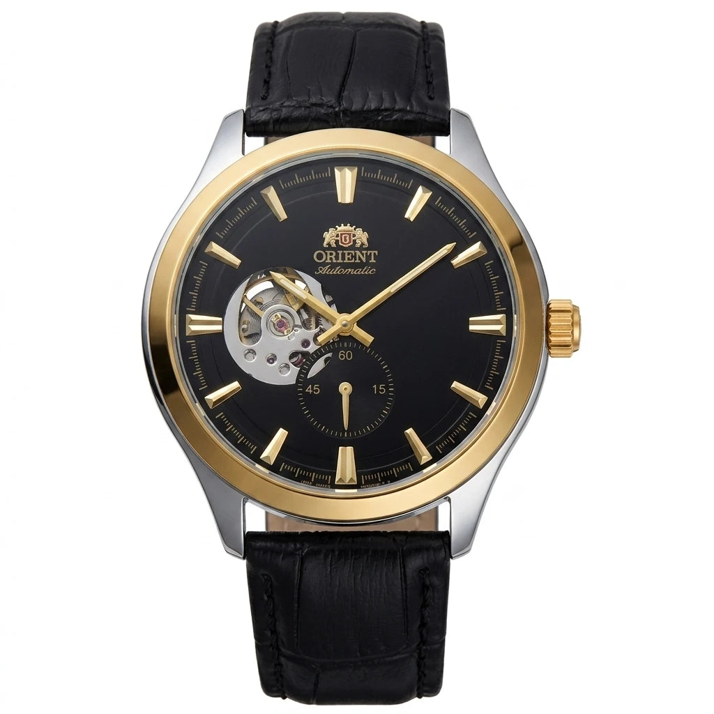 Montre Homme Automatique Squelette Petite Seconde Cuir Orient – CLEVI Paris